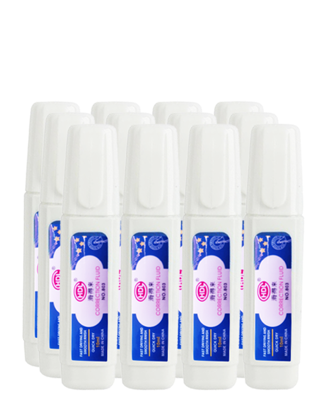 Correction Fluid Pen-12 pcs/packet